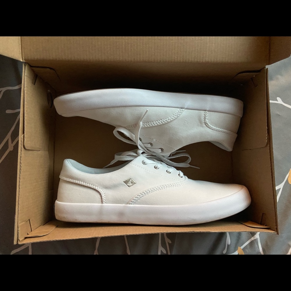 White Sperry Shoes M 10.5